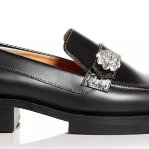 Ganni Women's Embellished Moc Toe Loafers